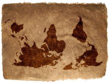 upside down world-map