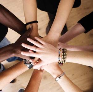Womens hands together